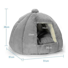 Foldable Pet Tent Soft Bed Dog Cat Cave Linter Surface Cotton Filling Skid-free - JUST Hammocks