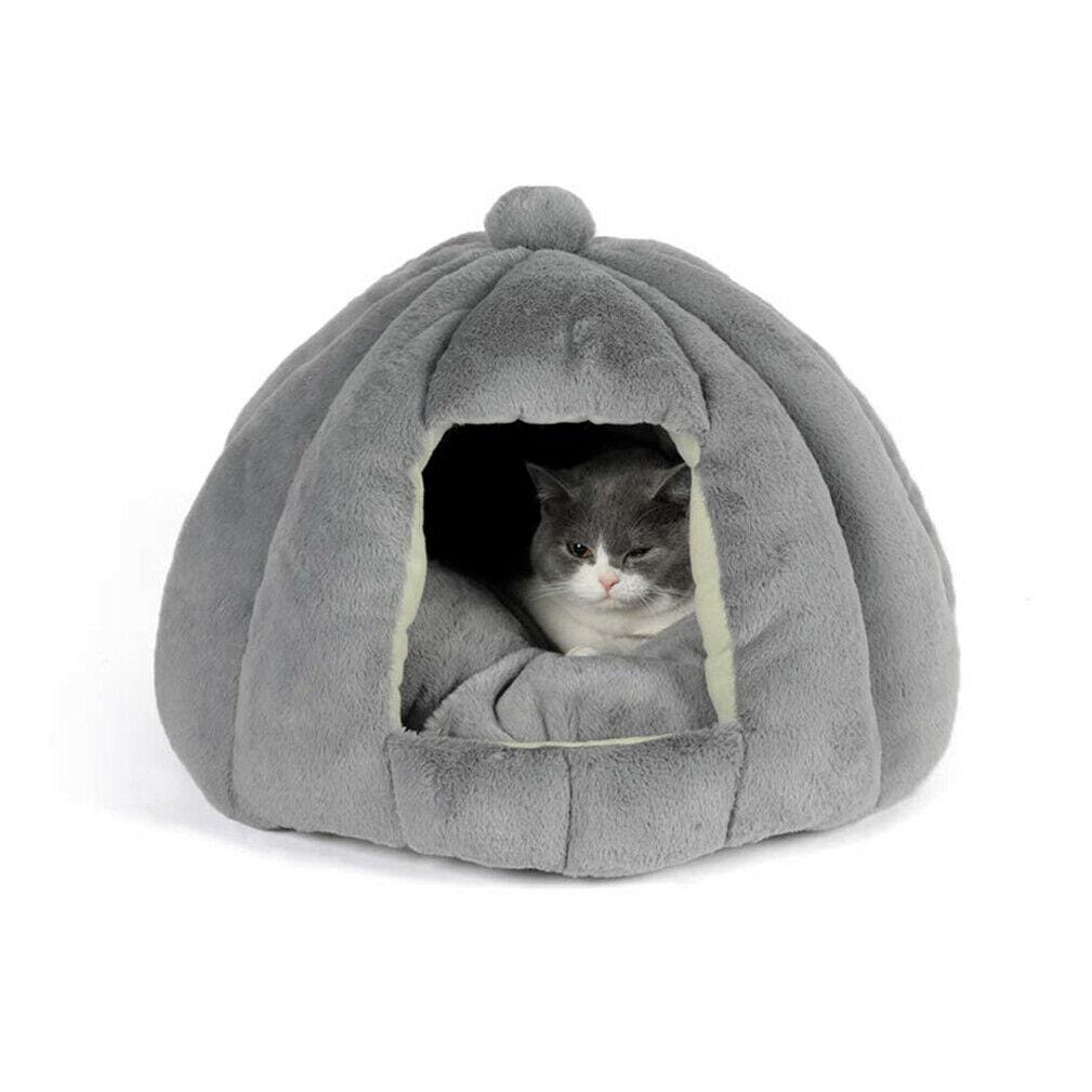 Foldable Pet Tent Soft Bed Dog Cat Cave Linter Surface Cotton Filling Skid-free - JUST Hammocks