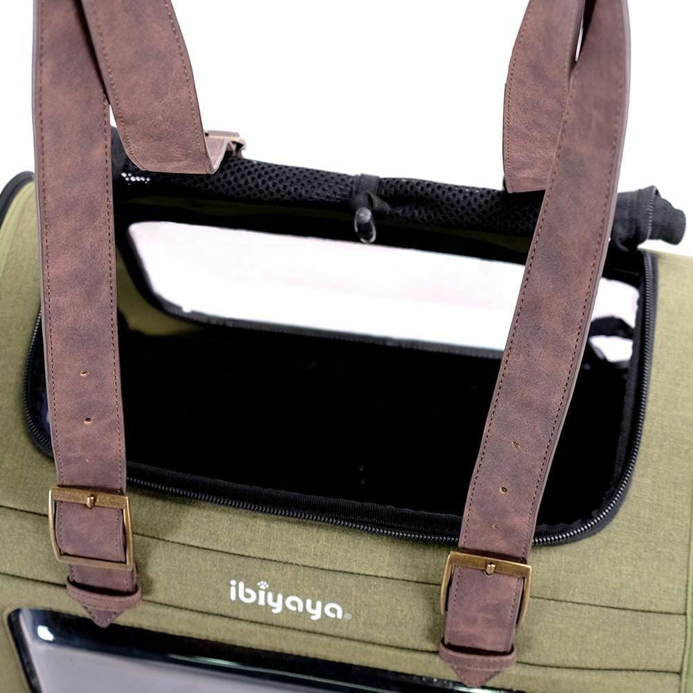 Foldable Pet Carrier Bag For Small Dog or Cat Ibiyaya Mixed Fabric Comfort - JUST Hammocks