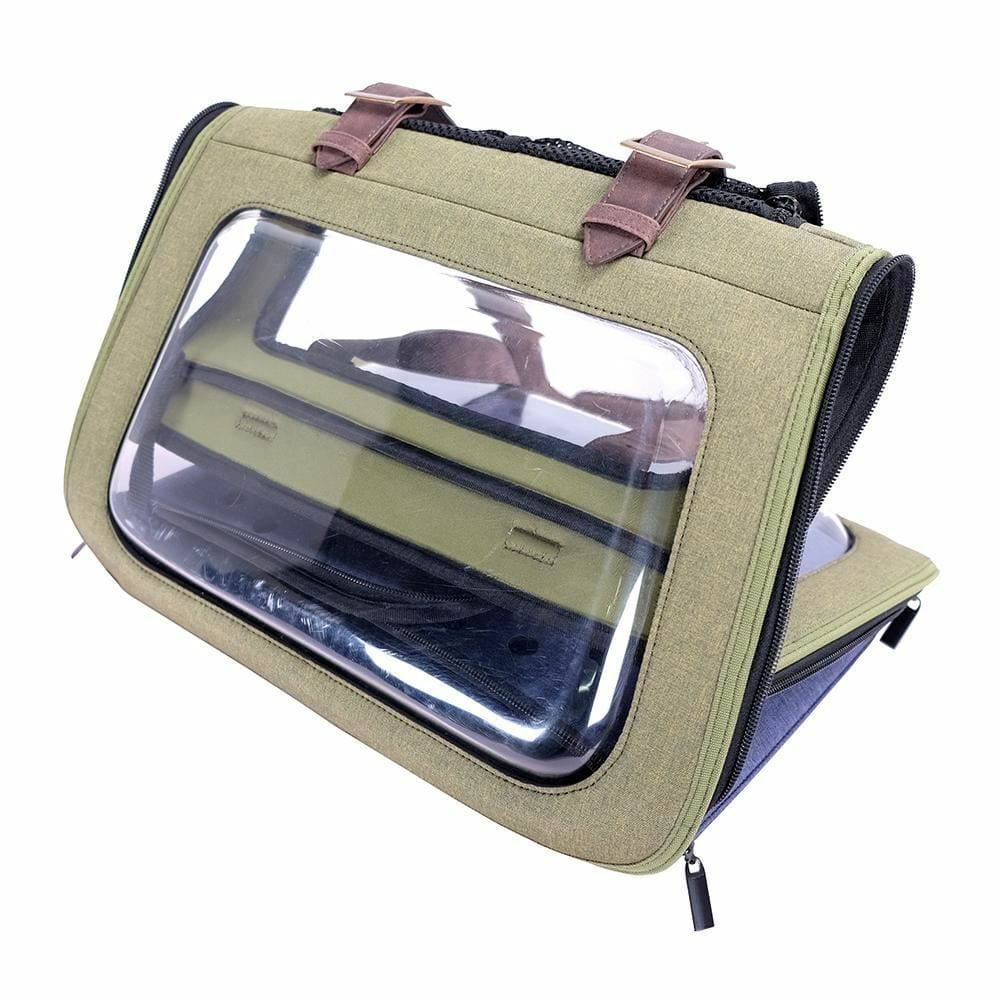 Foldable Pet Carrier Bag For Small Dog or Cat Ibiyaya Mixed Fabric Comfort - JUST Hammocks