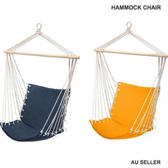 Hanging Swing Hammock Chair with Stick Sponge Cushion Indoor Outdoor Rope 2color - JUST Hammocks