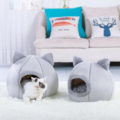 Large Pet Bed Cave Wool Cozy Cat Igloo - JUST Hammocks