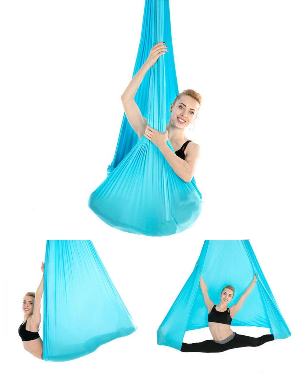 5 x 2.8m Aerial Anti-Gravity Yoga Hammock Invertion Swing Trapeze + Accessories - JUST Hammocks